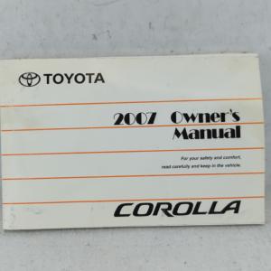 2007 Toyota Corolla Owners Manual Book Guide P/N:01999-12B30 OEM Used Auto Parts Cheap 100% Authentic