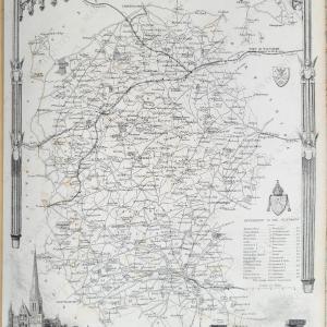 1850 - Wiltshire - Antique Map Free Shipping Sast