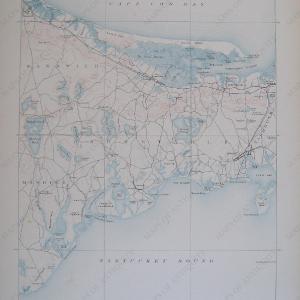 1890 - MA Barnstable sheet, Antique Map topo map - Antique Map Marketable