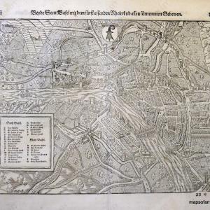 1570 - Basel-Switzerland *****SOLD***** - Antique Map Cheap Buy Authentic