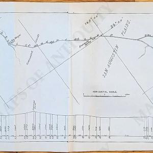 1879 - Route and Profile Sketch of a Line Crossing the Continental Divide from near Fest's Ferry, N.M. at the Rio Grande, to Valley of the Little Colorado, near St. Johns, Arizona. - Antique Map Outlet Supply