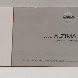 2006 Nissan Altima Owners Manual Book Guide OEM Used Auto Parts For Sale Cheap Pice From China