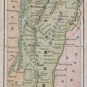 1880 - Miniature Bradstreet Map of Vermont - Antique Map Outlet Great Deals