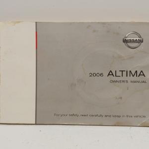 2006 Nissan Altima Owners Manual Book Guide OEM Used Auto Parts With Credit Card