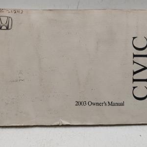 2003 Honda Civic Owners Manual Book Guide OEM Used Auto Parts Good Selling Online