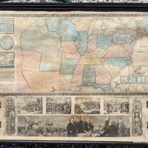 1845 - Ensign's Travellers' Guide and Map of the United States, Containing the Roads, Distances, Steam Boat and Canal Routes, etc. - Antique Map Get To Buy Sale Online