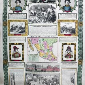 1847 - Seat of War & Battles - Antique Map Free Shipping Nicekicks