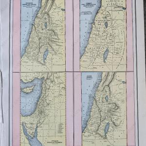 1892 - Sheet with four historical maps on each side - Antique Comparative Chart Quality Free Shipping Outlet