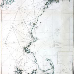 1860 - Northeast Coast, United States Coast Survey, Sketch A, Shewing the progress of the Survey in Section No. 1 From 1844 to 1860 - Antique Chart Free Shipping Clearance Store