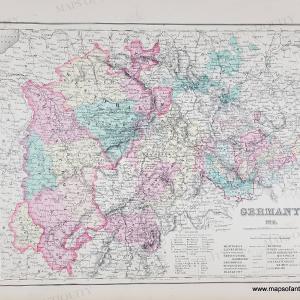 1855 - Germany No. 2 - Antique Map Fashionable