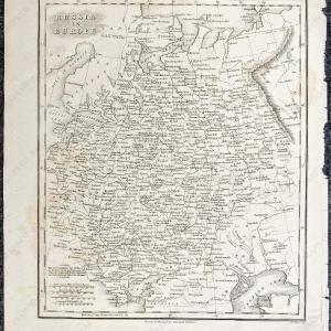 1834 - Russia in Europe - Antique Map For Sale Online