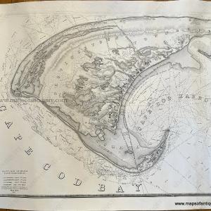 1836 - A Map of the Extremity of Cape Cod - Provincetown Sheet Only - Antique Map Wholesale Pice Cheap Online