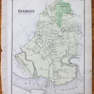 1875 - Everett (MA) - Antique Map Purchase Sale Online