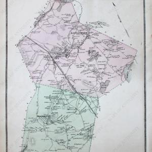 1875 - Littleton, Boxborough (MA) - Antique Map Outlet Factory Outlet