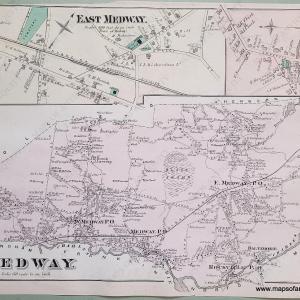 1876 - Medway. (MA) - Antique Map Best Deals