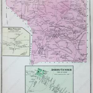 1875 - Ashby (MA) - Antique Map New Arrival Cheap Pice