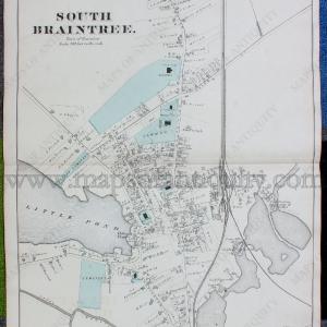 1876 - South Braintree. (MA) - Antique Map Cheap Tumblr