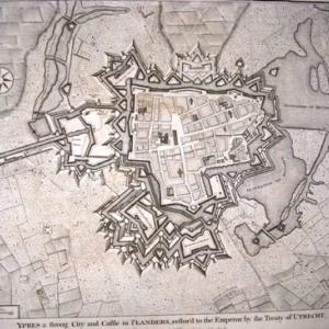 1790 - Ypres a strong City and Castle in Flanders, restor'd to the Emperor by the Treaty of Utrecht - Antique Print Sale Sast