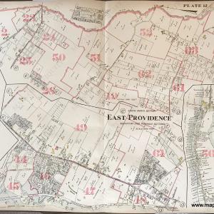 1917 - East Providence, Squantum and Pomham Sections, South Farms Sections, plate 12 *****SOLD***** - Antique Map Discount Wiki