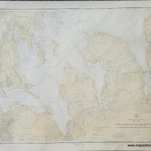 1922/1927 - Long Island Sound and East River, Hempstead Harbor to Tallman Island - Antique Chart Sast Online