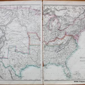 1863 - United States of North America (Eastern & Central) *****SOLD***** - Antique Map 100% Original