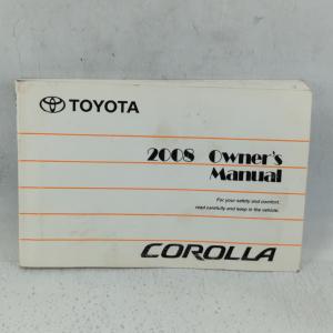 2008 Toyota Corolla Owners Manual Book Guide P/N:01999-12B28 OEM Used Auto Parts Cheap Sale Wiki