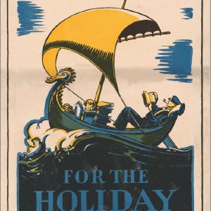 WPA Reading Poster: Books for the Holiday Clearance Low Shipping
