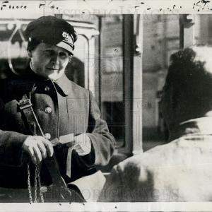 1939 Press Photo Helsinki, Finland, woman tram conductor 2025 Unisex For Sale