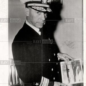1942 Press Photo FC Sherman Admiral USS Lexington Ship Affordable Cheap Online