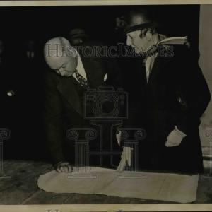 1936 Press Photo Farley, Mrs. Harriman at a meeting of Democratic Leaders of PA Official Site For Sale