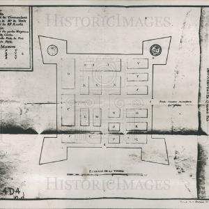 1935 Press Photo Old Fort Original Plan Collections For Sale