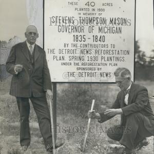 1930 Press Photo Reforestation in Michigan Outlet 100% Original