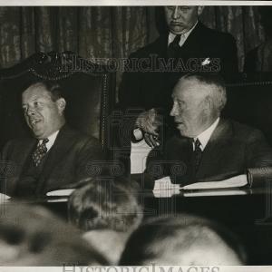 1932 Press Photo Mayor Joseph McKee Attends Meeting Cheap Get Authentic