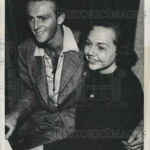 1937 Press Photo William Wallace Reid, Jr., 20, and fiance Diana Beresford, 19 In China For Sale