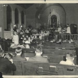 1932 Press Photo St Thomas Church Easter Hyms Cheap Professional