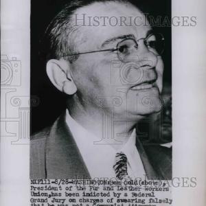 1935 Press Photo Ben Gold President of the Fur and Leather Workers on charges on Discount Exclusive