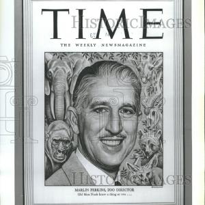 1947 Press Photo Marlin Perkins Zoo Magazine Times Wild For Sale Cheap Online