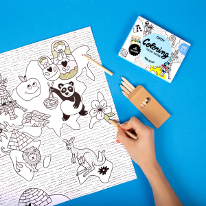 World Atlas Pocket Coloring Kit Deals Online