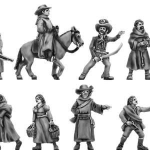 (AB-S42) NEW  Spanish Guerillas characters & civilians Cheap Low Cost