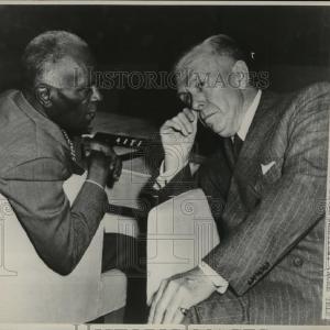1947 Press Photo George Marshall conferring with Edime Maginat Clearance Store Sale Online
