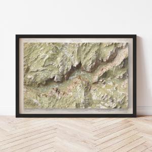 Yosemite Valley Relief Map (1990 Reproduction) Cheap Pice Original