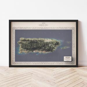Puerto Rico Map - The East of Nowhere World Atlas Cheap Get Authentic