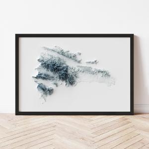 Dominican Republic Minimalist Relief Map Footlocker Finishline Cheap Pice