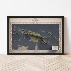 New Guinea Map - The East of Nowhere World Atlas Cheap Sale Inexpensive