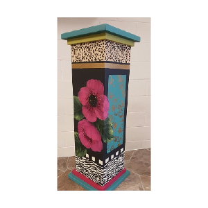 Pink Poppy Porch Post E-Pattern by Wendy Fahey Discount View