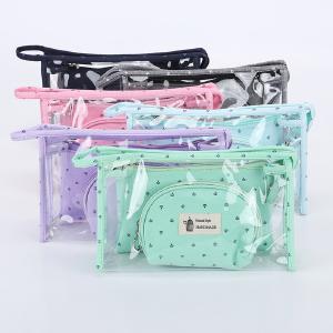 3pcs/set Wash Bag Portable Travel Comestic Bag Organizer Make Up Bag Wash Luggage Zipper Cheap