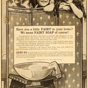 1904 Ad Antique Fairy Bath Soap N K Fairbank Girls - ORIGINAL ADVERTISING OD1 Free Shipping Top Quality