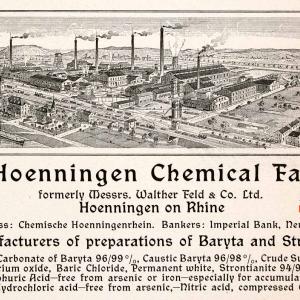 1904 Ad Hoenningen Chemical Factory Rhine Baryta Strontia Germany Industry XGNA9 Free Shipping Online