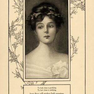 1904 Ad Ivory Soap Beauty Cleanser Hygiene Floral Lady - ORIGINAL TIN4 Cheap Sale With Credit Card