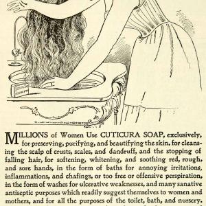 1900 Ad Cuticura Soap Shampoo Health Beauty Hair Skin Toilet Bath Dandruff COLL4 Shop Offer Online